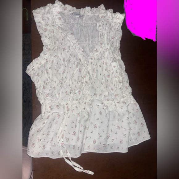 Floral Ruffle Women's Top - Picture 1 of 3